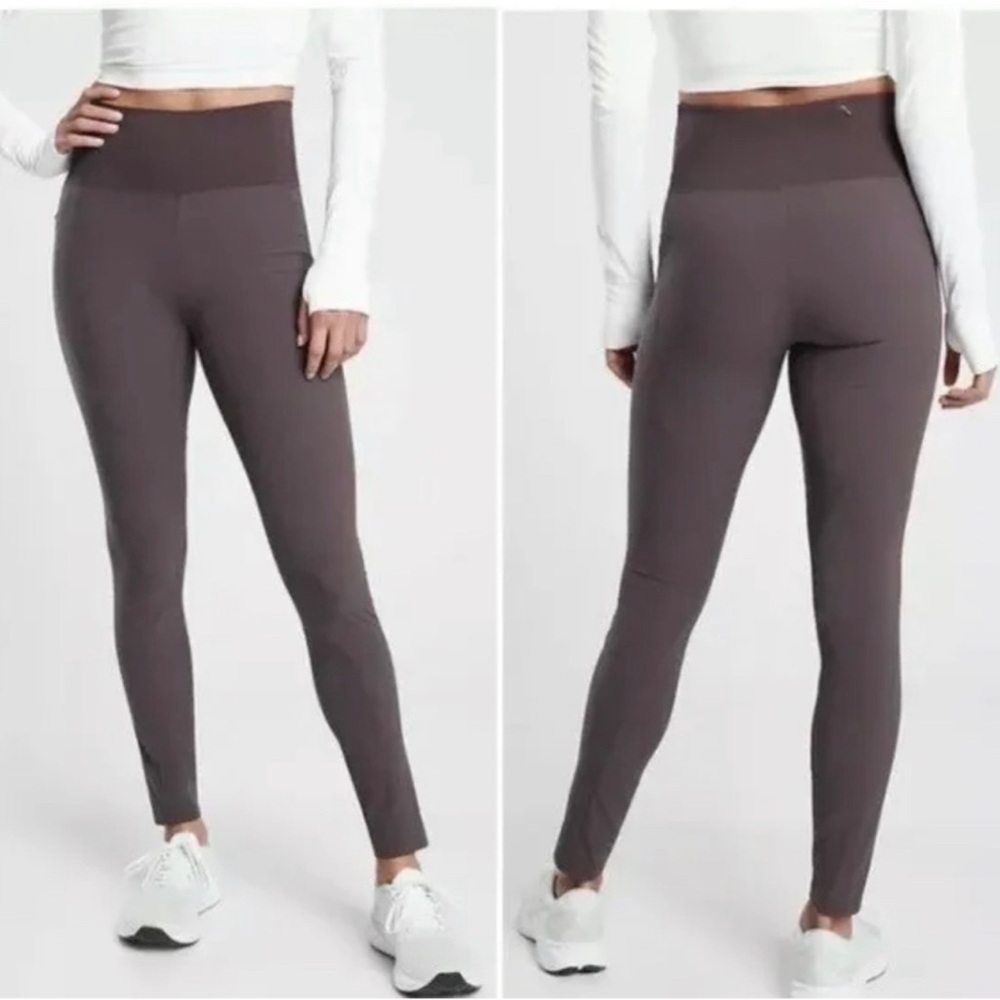 Athleta Quest hybrid High-Waisted Leggings - slate gray